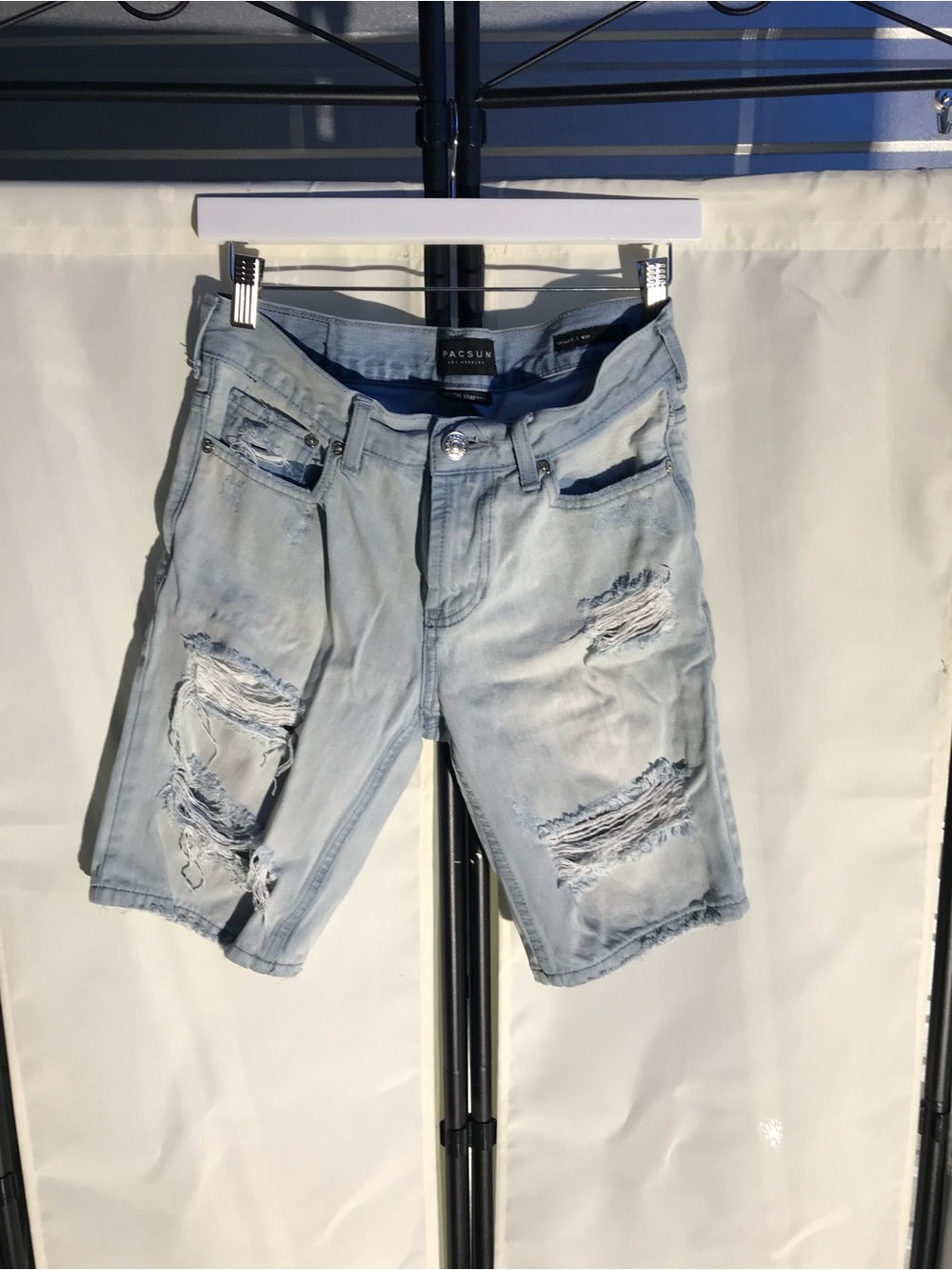 PacSun Light Blue Distressed Jean Shorts